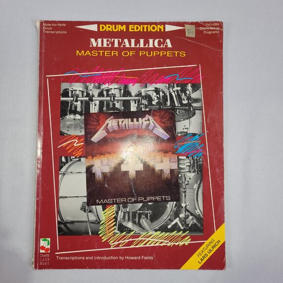 Metallica Master of Puppets Drum Edition Vocal Lyrics Music Song Book - Picture 1 of 2